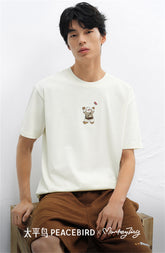 Men's Cartoon Graphic Embroidered T-Shirt